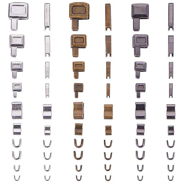 

PandaHall Clothing Accessories, Zinc Alloy Zipper On The Top of The Plug and Repair Down Zipper Stopper, Repair Accessories Insert Box and...