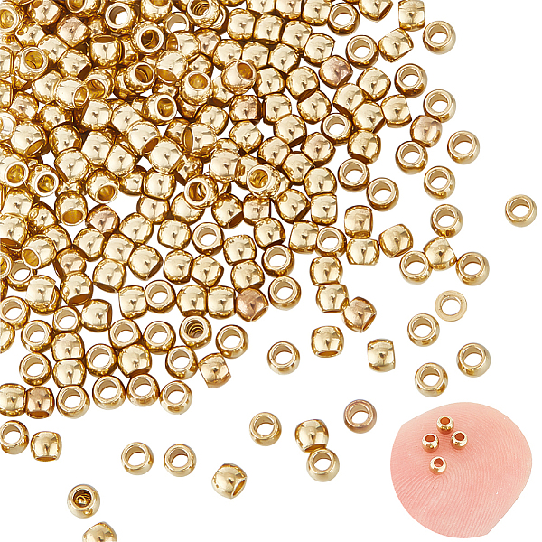 

PandaHall Unicraftale 300Pcs 316 Surgical Stainless Steel Crimp Beads, Rondelle, Golden, 2x1.5mm, Hole: 1mm 316 Surgical Stainless Steel...