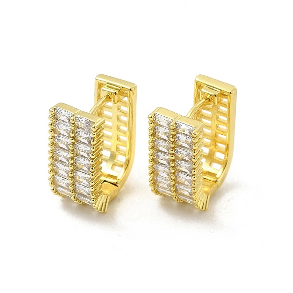 

PandaHall Clear Cubic Zirconia Arch Hoop Earrings, Brass Jewelry for Women, Light Gold, 16x13x7.5mm, Pin: 0.8mm Cubic Zirconia Arch Clear