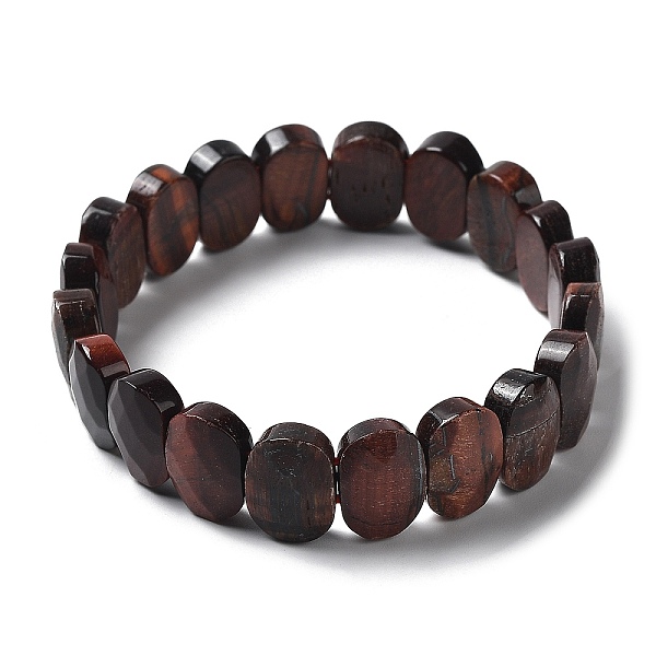 

PandaHall Natural Tiger Eye Beaded Stretch Bracelet, Gemstone Jewelry for Women, Oval, Inner Diameter: 2-1/8 inch(5.4~5.5cm) Tiger Eye