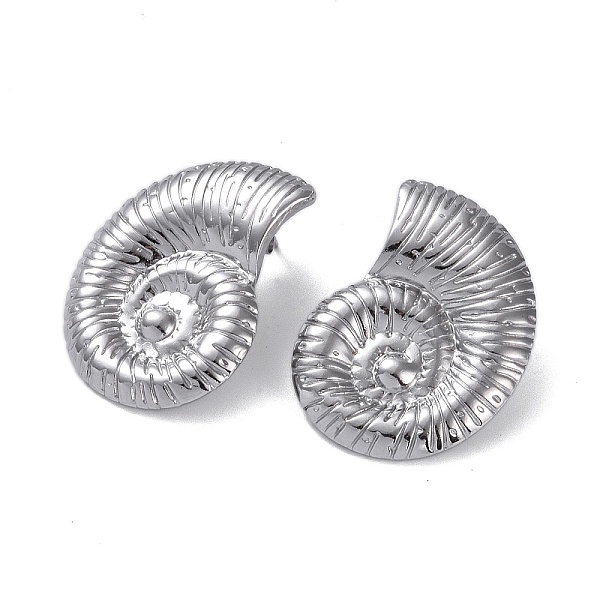 

PandaHall 304 Stainless Steel Stud Earrings, Shell, Stainless Steel Color, 30x23mm 304 Stainless Steel Shell Shape