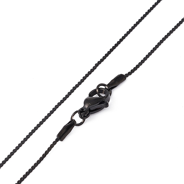 

PandaHall 304 Stainless Steel Serpentine Chain Necklace for Men Women, Electrophoresis Black, 17.72 inch(45cm) 304 Stainless Steel