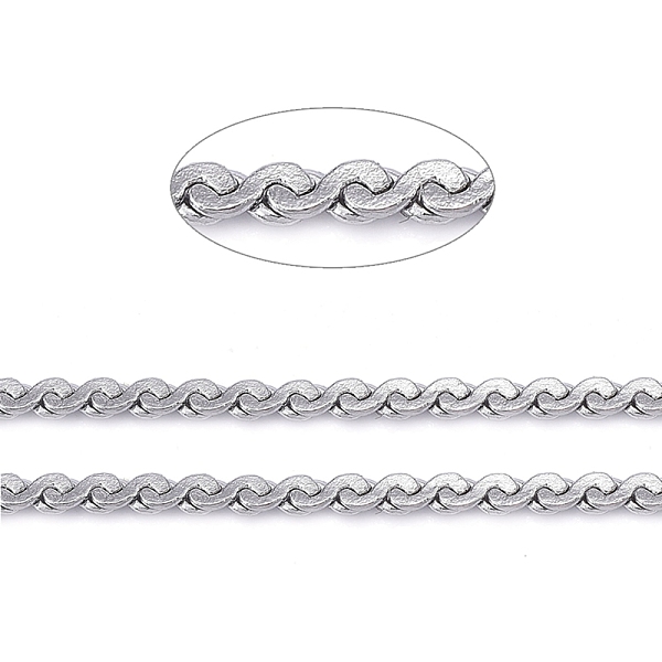 

PandaHall 304 Stainless Steel Serpentine Chains, Soldered, with Spool, Stainless Steel Color,0.8x0.3mm, about 32.8 Feet(10m)/roll 304...