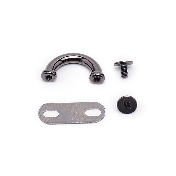 

PandaHall Aluminum Alloy Bag Hanger D Buckles, with Iron Screws & Shim, Bag Replacement Accessories, Gunmetal, 0.75~2.55x0.75~1x0.07~0.65cm...