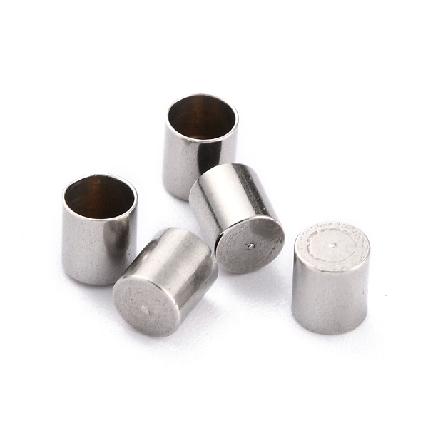 

PandaHall 304 Stainless Steel Cord Ends, End Caps, Column, Stainless Steel Color, 5x4.5mm, Inner Diameter: 4mm 304 Stainless Steel