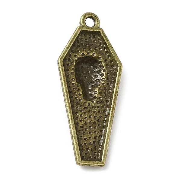 

PandaHall Halloween Antique Bronze Alloy Pendants, Skull, 32.5x13.5x4mm, Hole: 1.8mm Alloy Skull