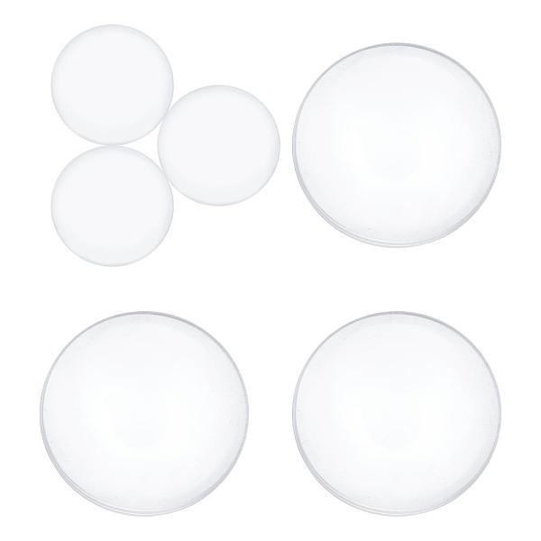 Image of Olycraft 6Pcs 2 Style Door Knob Wall Shield Transparent Round Soft Rubber Wall Protector
