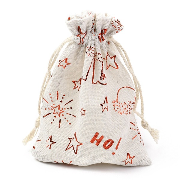 

PandaHall Christmas Theme Cotton Fabric Cloth Bag, Drawstring Bags, for Christmas Party Snack Gift Ornaments, Shoes Pattern, 14x10cm Cloth...