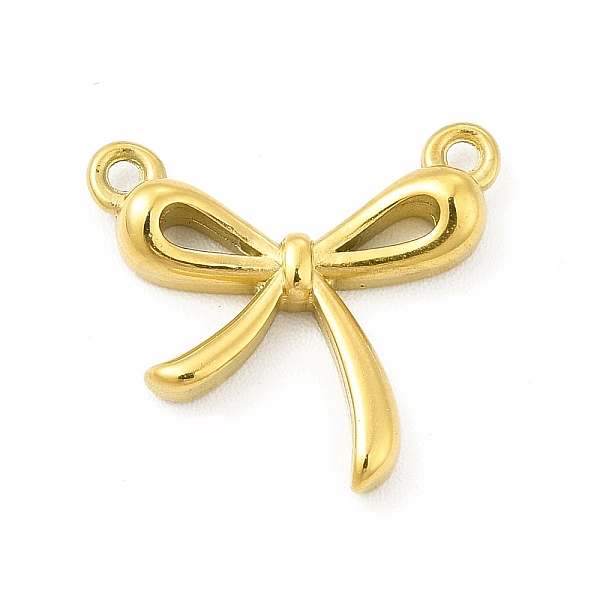 

PandaHall Vacuum Plating 304 Stainless Steel Connector Charms, Bowknot Links, Golden, 14.5x16x3mm, Hole: 1.2mm 304 Stainless Steel Bowknot