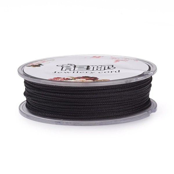 

PandaHall Polyester Metallic Thread, Black, 1mm, about 32.8 yards(30m)/roll Polyester Black