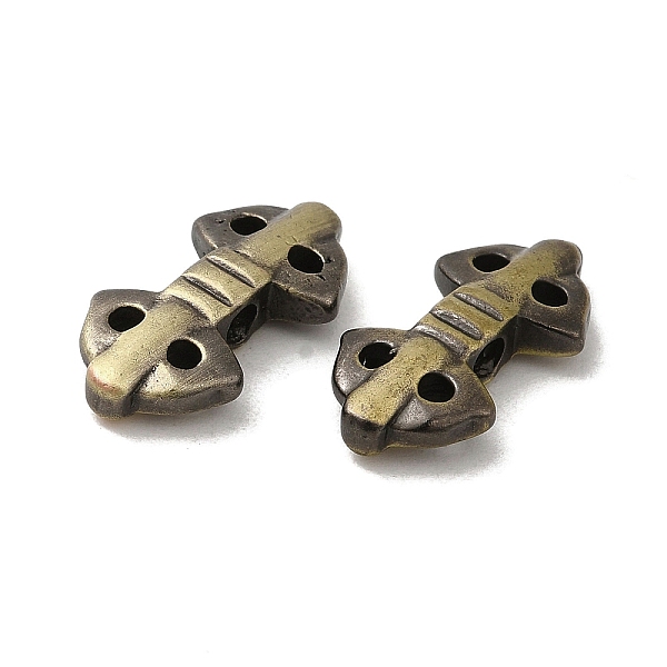 

PandaHall Tibetan Style Rack Plating Brass Beads, Long-Lasting Plated, Vajra, Antique Bronze, 19.5x10x4mm, Hole: 2.5mm Brass Others