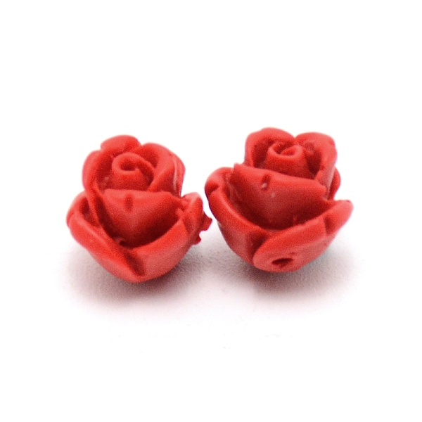 

PandaHall Cinnabar Carved Rose Beads, DIY Earring, Bracelet Jewelry Accessories, Red, 8~8.5x7.5mm, Hole: 1mm Cinnabar Flower Red