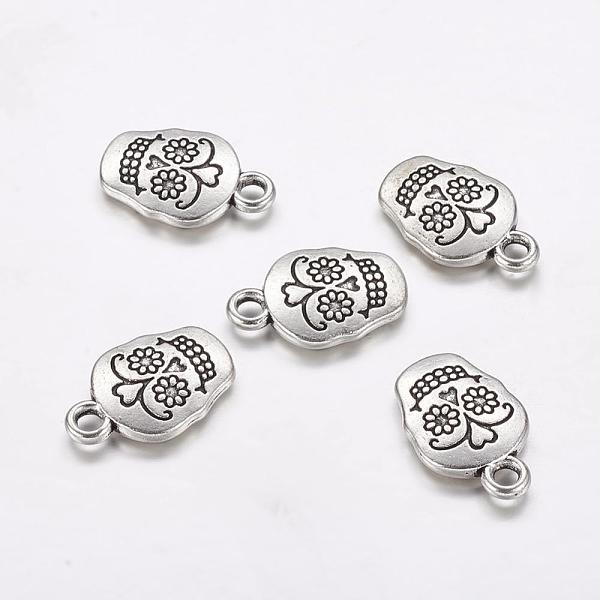 

PandaHall Mexico Holiday Day of the Dead Sugar Skull Tibetan Style Alloy Metal Pendants, For Mexico Holiday Day of the Dead, Lead Free &...