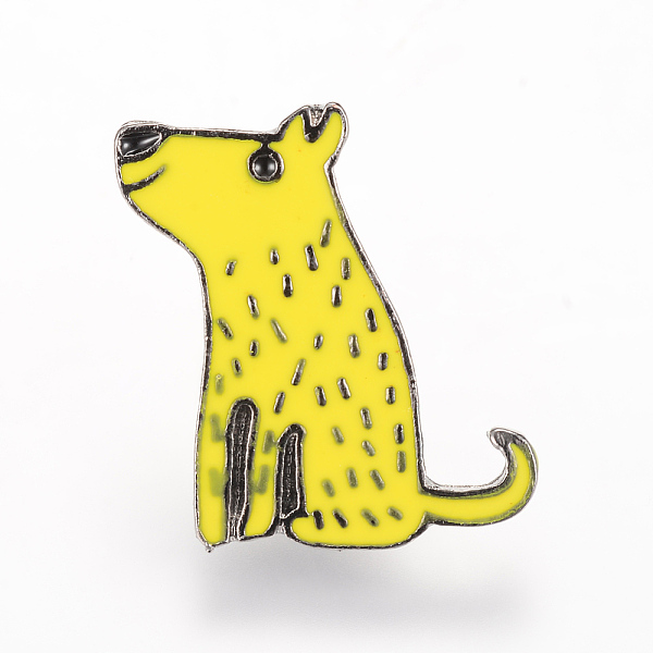 

PandaHall Alloy Enamel Brooches, Enamel Pin, with Brass Finding, Animal, Gunmetal, Yellow, 22x17mm, Pin: 1.2mm Alloy Yellow
