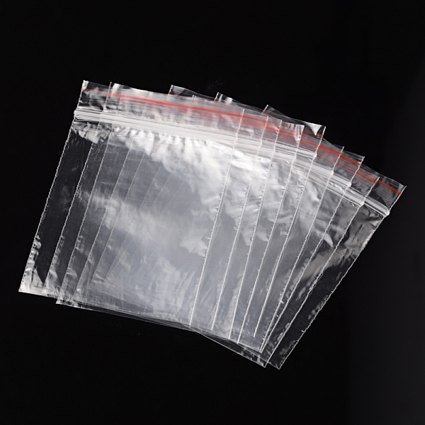 

PandaHall Plastic Zip Lock Bags, Resealable Packaging Bags, Top Seal, Self Seal Bag, Rectangle, Clear, 15x10cm, Unilateral Thickness: 0.9...