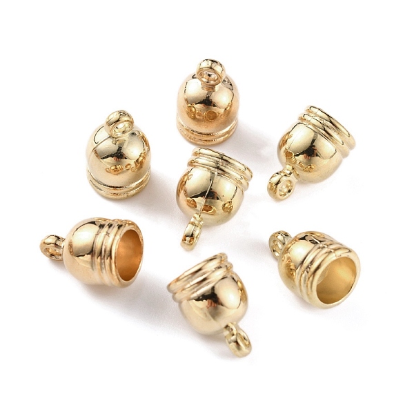 

PandaHall CCB Plastic Cord Ends, End Caps, Light Gold, 12.5x8.5mm, Hole: 1.8mm, Inner Diameter: 6.5mm Plastic