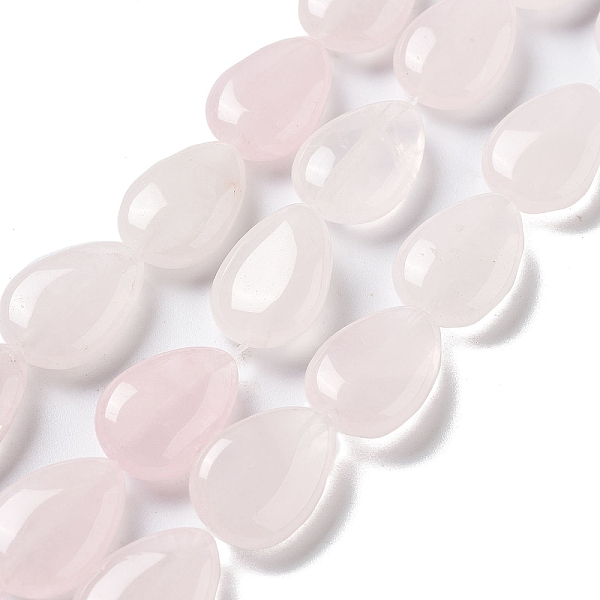 

PandaHall Natural Rose Quartz Beads Strands, Flat Teardrop, 17.5~18x13~13.5x6mm, Hole: 1.2~1.4mm, about 11pcs/strand, 7.56''(19.2cm) Rose...