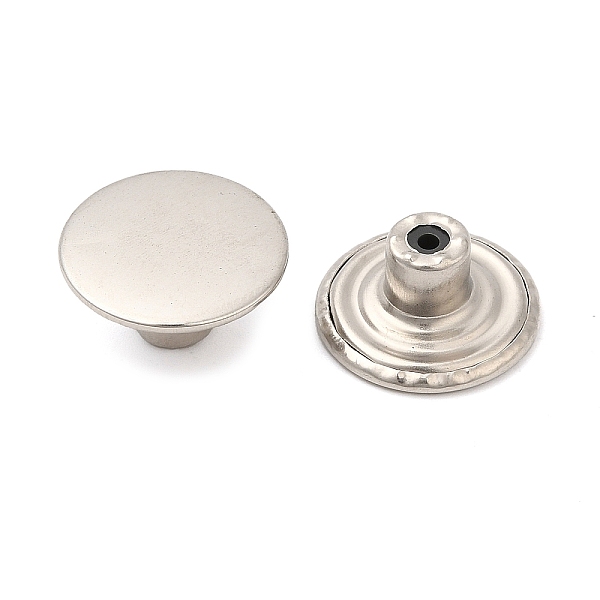 

PandaHall Alloy Button Pins for Jeans, Nautical Buttons, Garment Accessories, Round, Platinum, 17mm Alloy Round