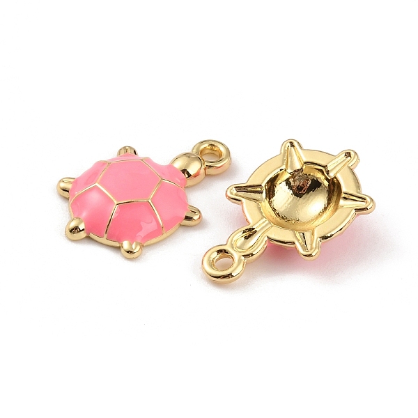 

PandaHall Alloy Enamel Pendants, Golden, Tortoise, Hot Pink, 19x12x4mm, Hole: 1.6mm Alloy+Enamel Tortoise