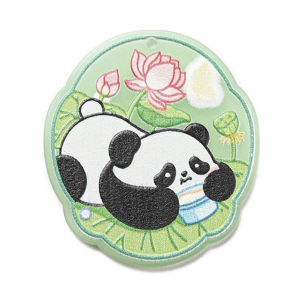 

PandaHall Acrylic Pendants, Panda, Oval, 39.5x36x2.4mm, Hole: 1.4mm Acrylic Panda