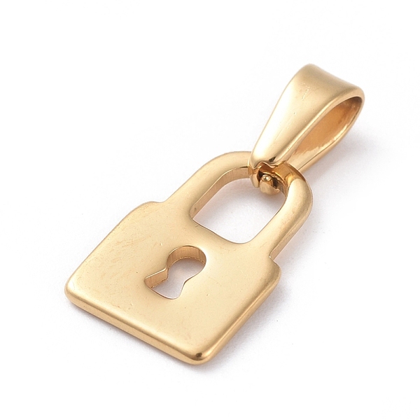 

PandaHall 304 Stainless Steel Charms, Padlock, Golden, 12.5x8.5x1mm, Hole: 6x2mm 304 Stainless Steel Lock