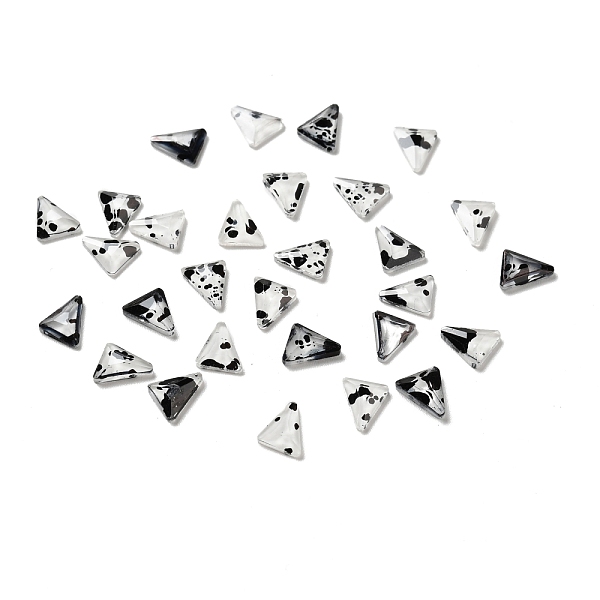 

PandaHall Spot Pattern Resin Cabochons, Nail Art Decoration Accessories, Triangle, Clear, 7x6.5x1.5mm Resin Triangle Clear
