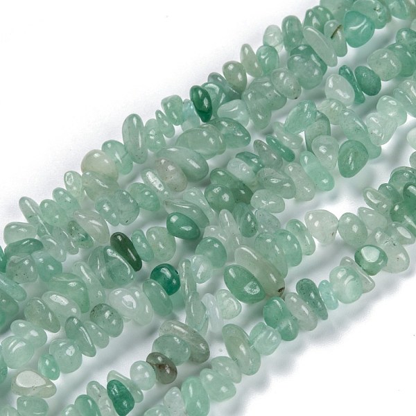 

PandaHall Natural Green Aventurine Beads Strands, Chip, Grade AB, 3~16x3~8mm, Hole: 0.7mm, 32.28''(82cm) Green Aventurine Chip
