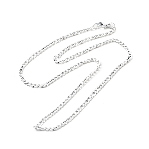 

PandaHall Spray Painted 201 Stainless Steel Curb Chain Necklaces, with Lobster Claw Clasp, White, 17-3/4 inch(45.3cm) 201 Stainless Steel...