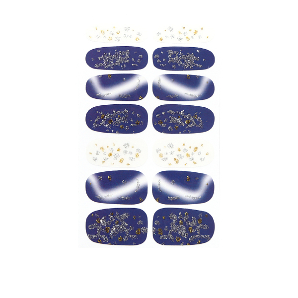 

PandaHall Full Cover Nail Art Stickers, Self-adhesive, For Nail Tips Decorations, Indigo, 10x5.5cm Paper Others Purple