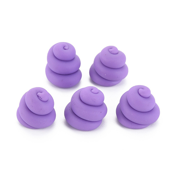 

PandaHall Handmade Polymer Clay Beads, Half Drilled, Vortex Shaped, Medium Purple, 11~13x12.5~13.5mm, Hole: 3mm Polymer Clay Others