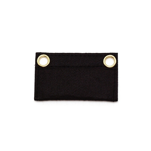 

PandaHall Wool Felt Crochet Bags Bottom, with Iron Findings, for Bag Bottom Accessories, Rectangle, Black, 9.2x5.4x0.65cm, Hole: 9.5mm...