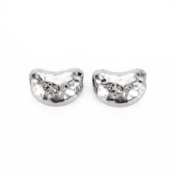 

PandaHall Rack Plating Alloy Beads, Cadmium Free & Nickel Free & Lead Free, Bean, Platinum, 12.5x18x8.5mm, Hole: 3mm Alloy Vegetables