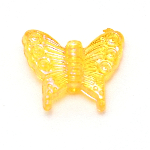 

PandaHall Transparent Acrylic Beads, Butterfly, Gold, 13x15.5x4.5mm, Hole: 1.5mm Acrylic Butterfly Gold