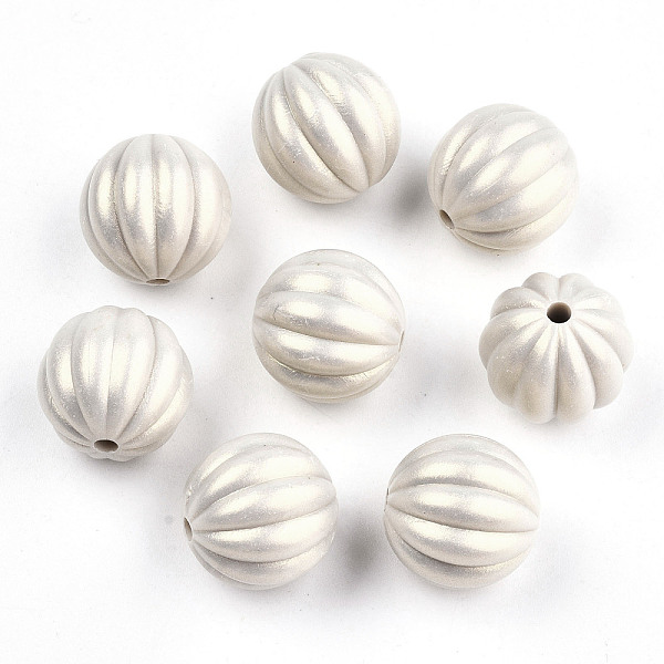 

PandaHall Spray Painted Acrylic Beads, Rubberized Style, Pumpkin, Pale Goldenrod, 17x16.5mm, Hole: 2mm Acrylic Pumpkin