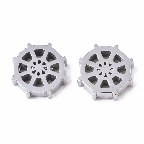 

PandaHall 304 Stainless Steel Beads, Helm, Stainless Steel Color, 12.5x12.5x3mm, Hole: 2mm 304 Stainless Steel Anchor & Helm