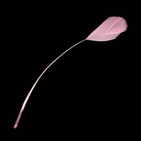 

PandaHall Fashion Goose Feather Costume Accessories, Pink, 130~190x12~38mm Feather Feather Pink