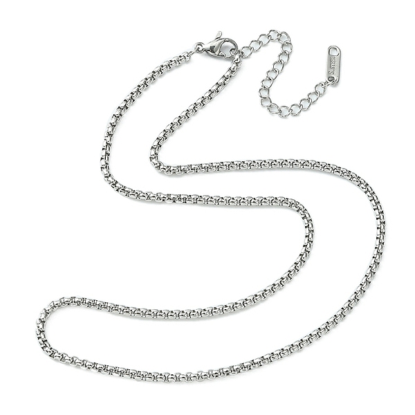

PandaHall 304 Stainless Steel Box Chain Necklace for Men Women, Stainless Steel Color, 15.98 inch(40.6cm) 304 Stainless Steel