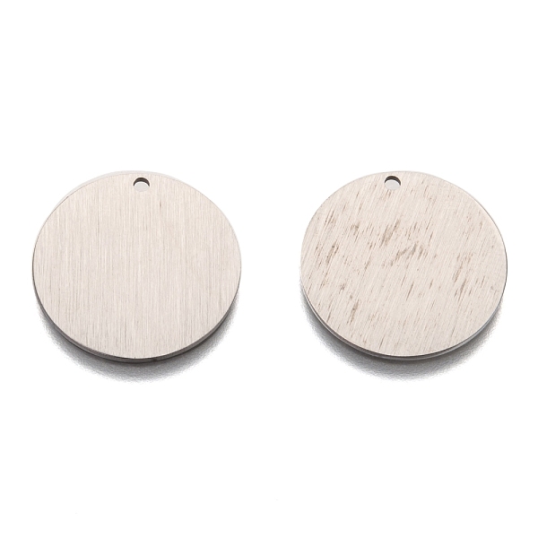 

PandaHall 304 Stainless Steel Pendants, Stamping Blank Tag, Laser Cut, Double Side Drawbench Effect, Flat Round, Stainless Steel Color...