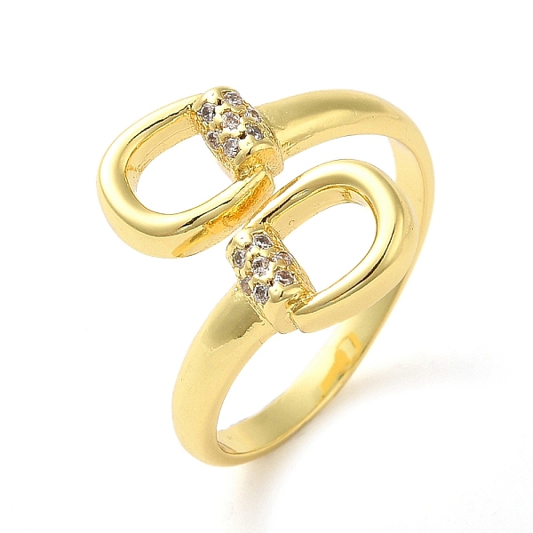 

PandaHall Brass Micro Pave Cubic Zirconia Cuff Rings, Real 16K Gold Plated, US Size 9 3/4(19.5mm) Brass+Cubic Zirconia Clear