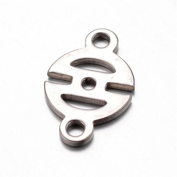 

PandaHall 201 Stainless Steel Links connectorss, Flat Round, Stainless Steel Color, 12x19x1mm, Hole: 2mm 201 Stainless Steel Flat Round