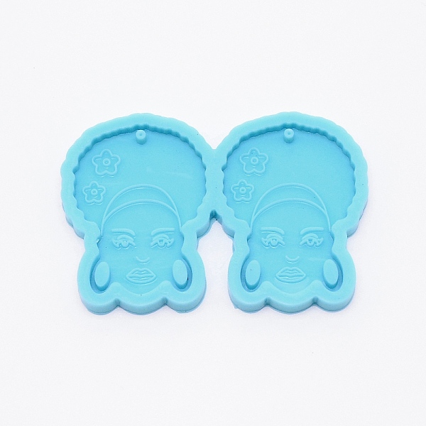 

PandaHall (Clearance Sale)DIY Women Food Grade Silicone Statue Fondant Molds, for DIY Cake Decoration, UV & Epoxy Resin Earrings Making, Sky...