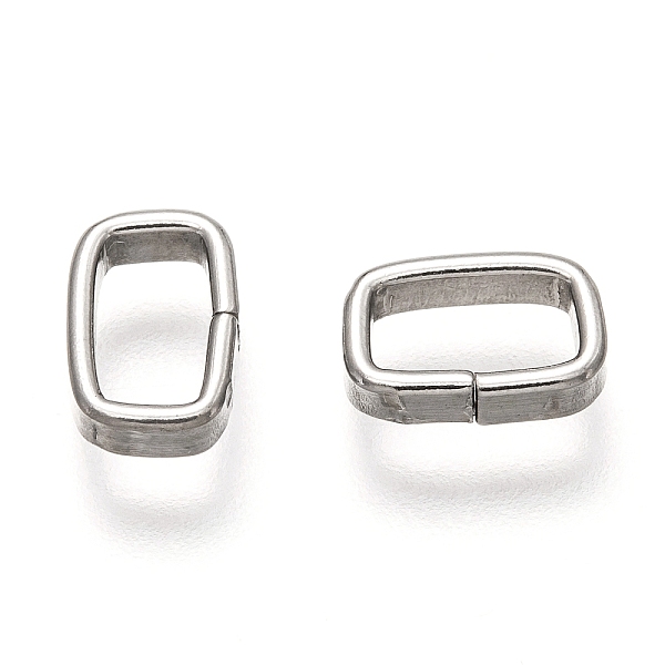 

PandaHall 304 Stainless Steel Open Quick Link Connectors, Rectangle, Stainless Steel Color, 8.5x5.5x2mm, Inner Diameter: 6.5x3.5mm 304...