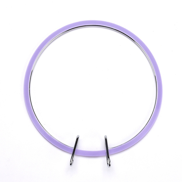 

PandaHall Ring Embroidery Plastic Hoops, with Iron Clasp, Lilac, 206x188x23mm, Inner Diameter: 150x168mm Plastic Purple