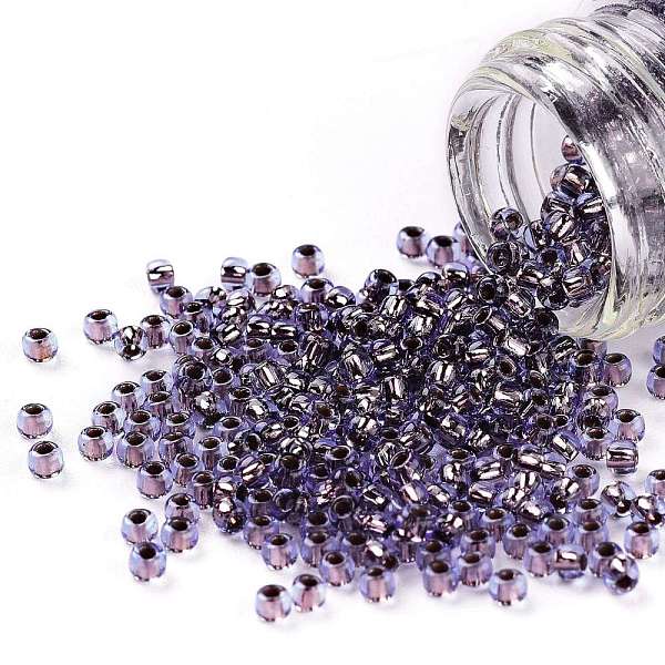 

PandaHall TOHO Round Seed Beads, Japanese Seed Beads, (749) Copper Lined Light Sapphire, 11/0, 2.2mm, Hole: 0.8mm, about 1110pcs/bottle..., Blue