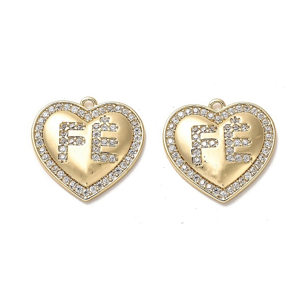 

PandaHall Brass Micro Pave Cubic Zirconia Pendants, Long-Lasting Plated, Heart, Golden, 19x20x3mm, Hole: 1.4mm Brass+Cubic Zirconia Heart..., Clear