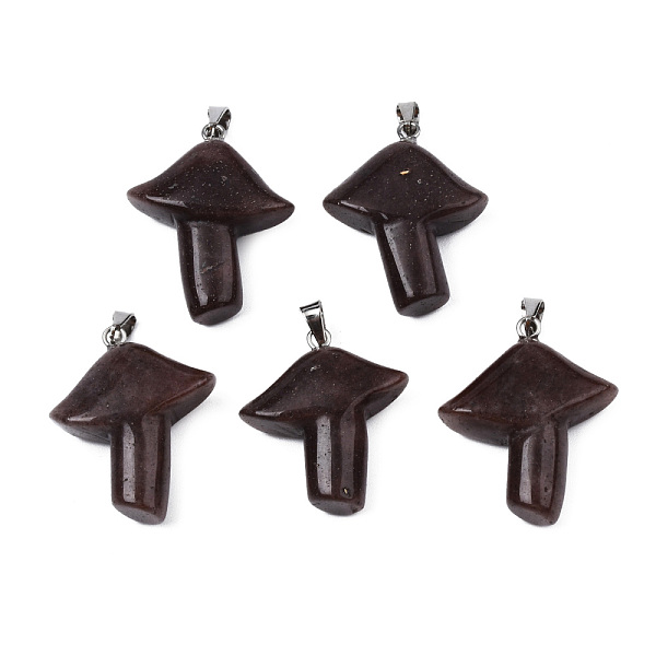 

PandaHall Natural Amethyst Pendants, with Stainless Steel Snap On Bails, Mushroom, Stainless Steel Color, 27.5~28.5x23~25x9.5~10.5mm, Hole...