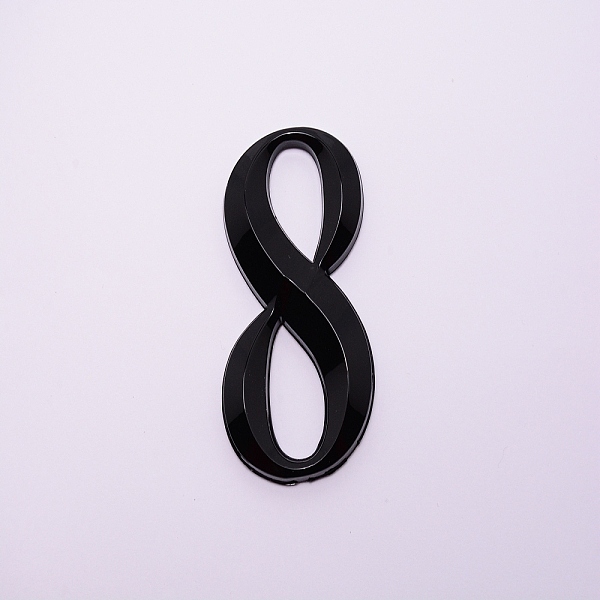 

PandaHall Plastic & PVC Number Sign Labels, Black, Num.8, 8: 50x32x8mm Plastic Black
