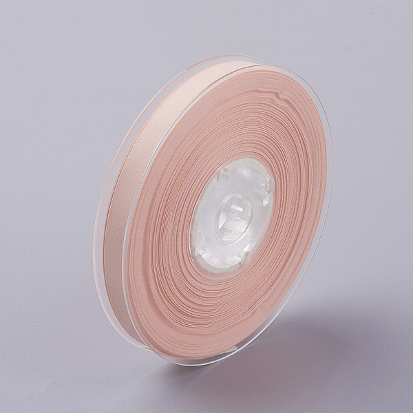 

PandaHall Double Face Matte Satin Ribbon, Polyester Satin Ribbon, PeachPuff, (3/8 inch)9mm, 100yards/roll(91.44m/roll) Polyester None Brown