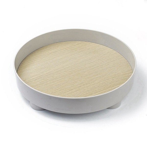

PandaHall ABS Plastic Storage Tray, with MDF Board, for Cosmetics Jewelry Organizer, Flat Round, Gainsboro, 29.5x6.8cm Plastic Gray