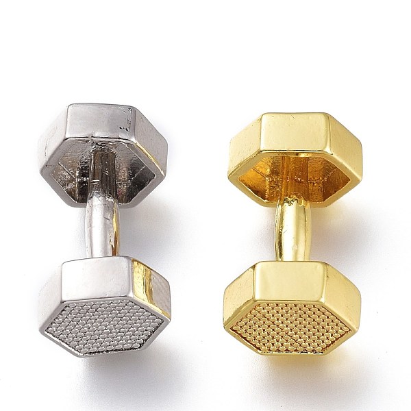 

PandaHall Brass Pendants, Long-Lasting Plated, with Jump Rings, Lead Free & Cadmium Free, Dumbbell, Mixed Color, 18.5x10x9mm, Jump Ring...